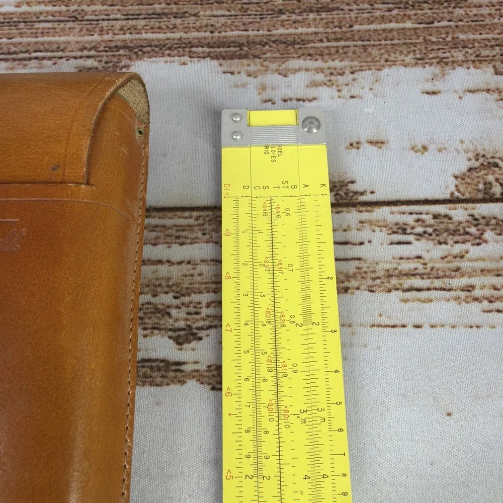 Vintage Pickett N1010-ES Trig Slide Rule With Storage Case Used